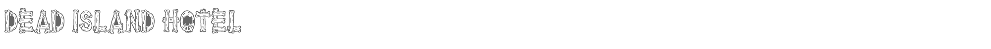 Sample characters Dead Island Hotel Font
